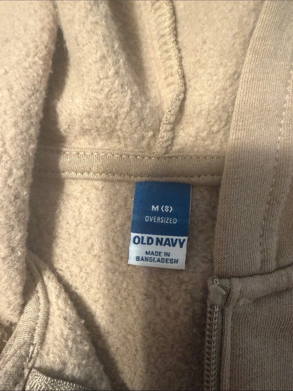 Old Navy Kids Cozy  Zip-Up Hooded Sweatshirt in Camel